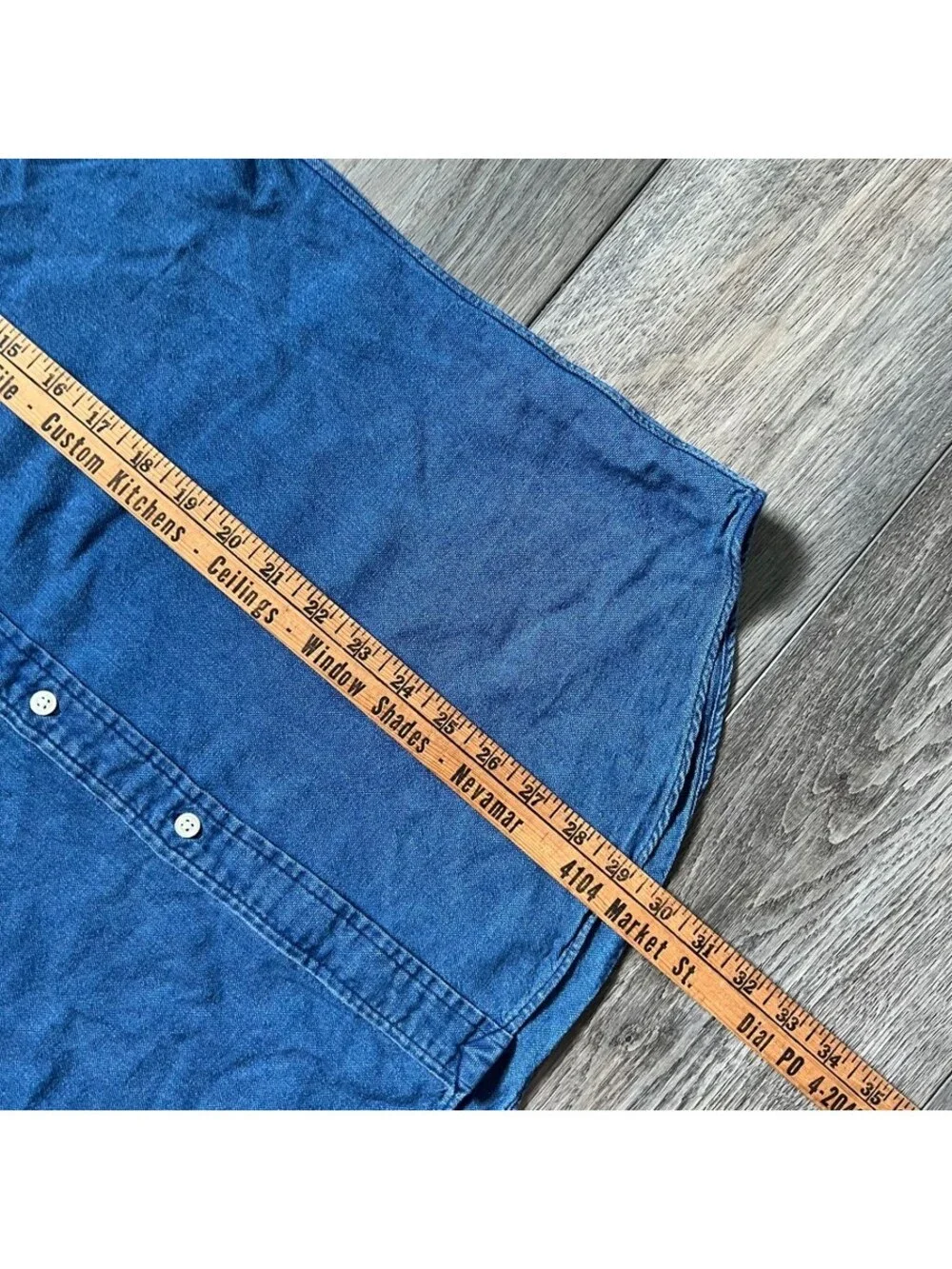 Polo Ralph Lauren Men's L Slim Fit Button Down Short Sleeve Cotton Shirt Blue
